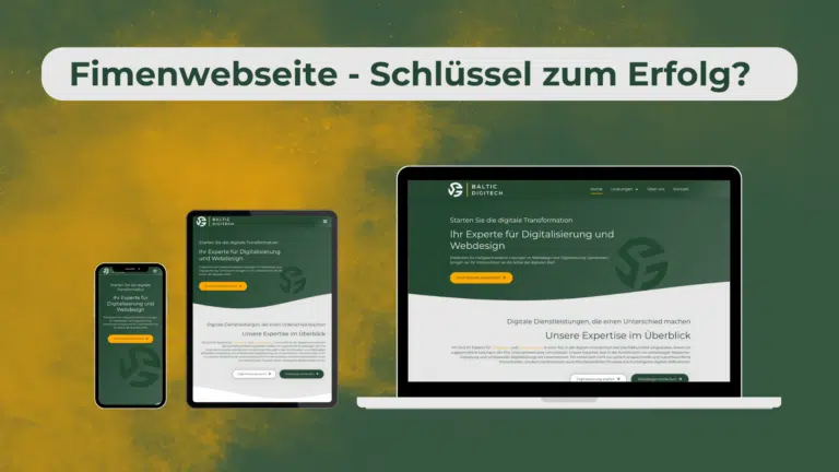 Firmenwebseite - Schlüssel zum Erfolg. Webdesign Agentur für professionelle Homepage