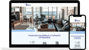 Webdesign & Umsetzung der Internetseite für die Ferienwohnung Bellevue in Hohwacht von Baltic DigiTech | Agentur für Webdesign und Digitalisierung