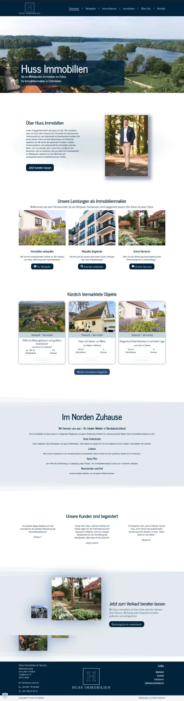 Startseite nach Relaunch der Website inkl. Branding, Design, Programmierung und Optimierung